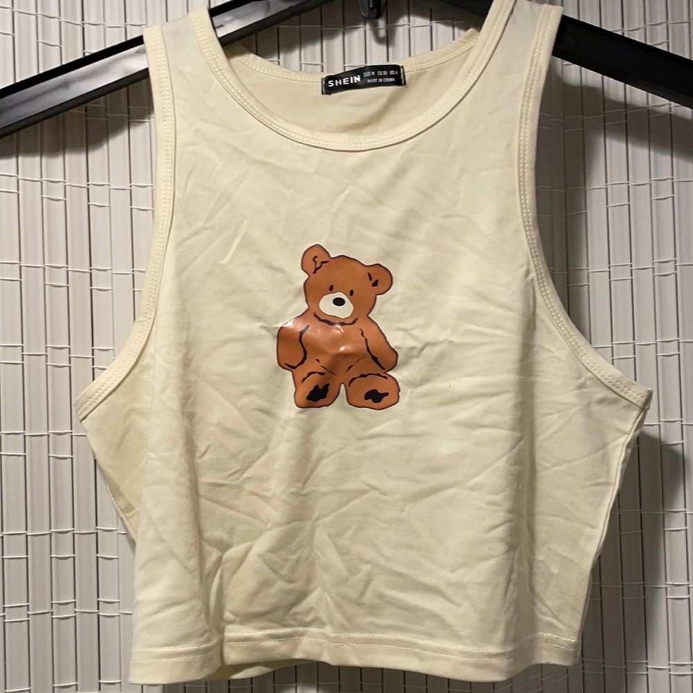 Bear print tank top